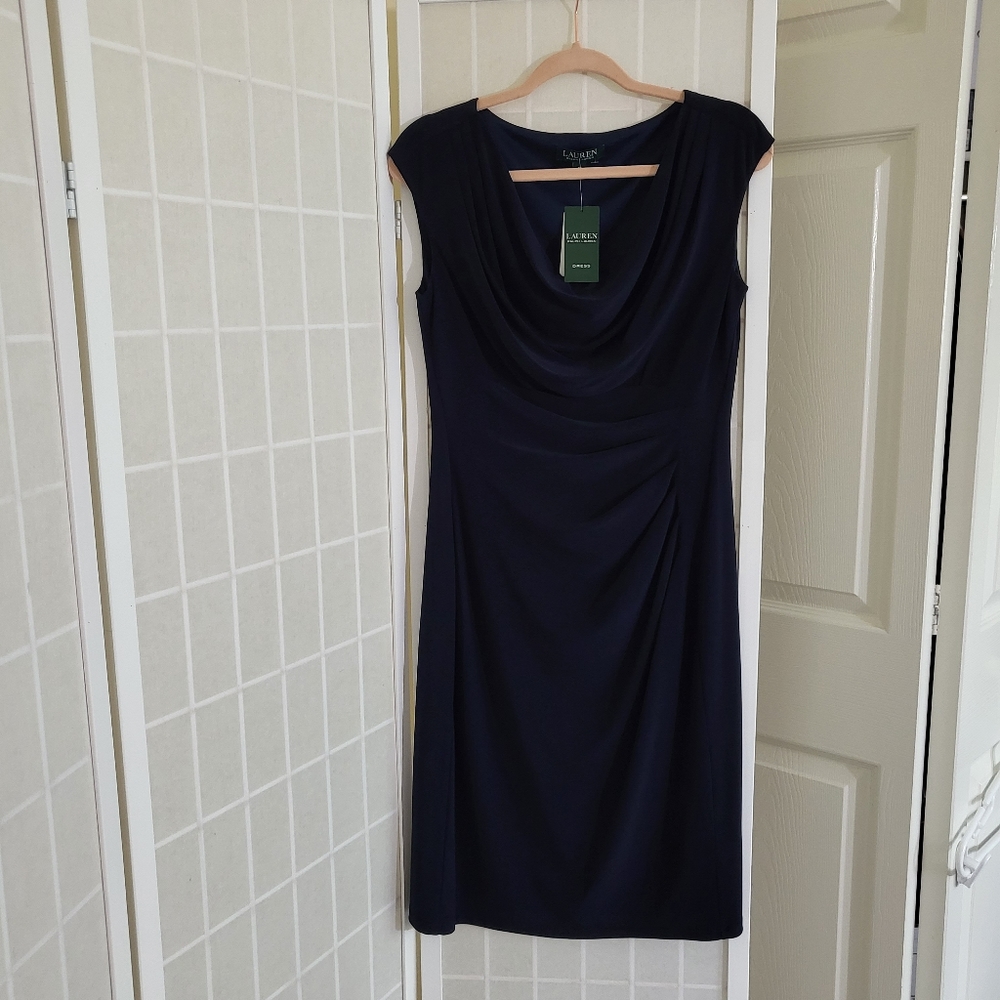 Ralph Lauren Navy Dress 10 New